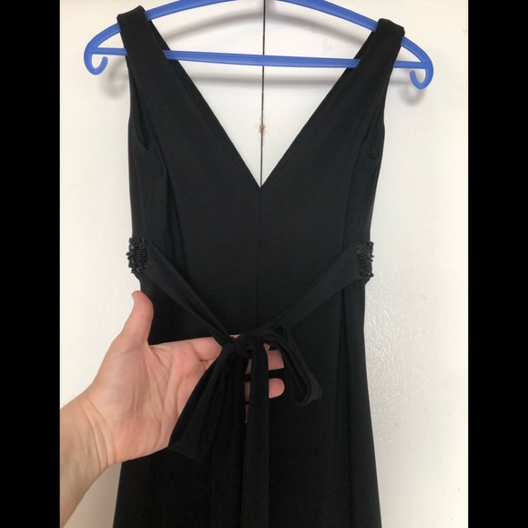 Windsor Beaded Waist Party Cocktails Dress 1/2 Black Tie Embellished Stretchy - Picture 15 of 15